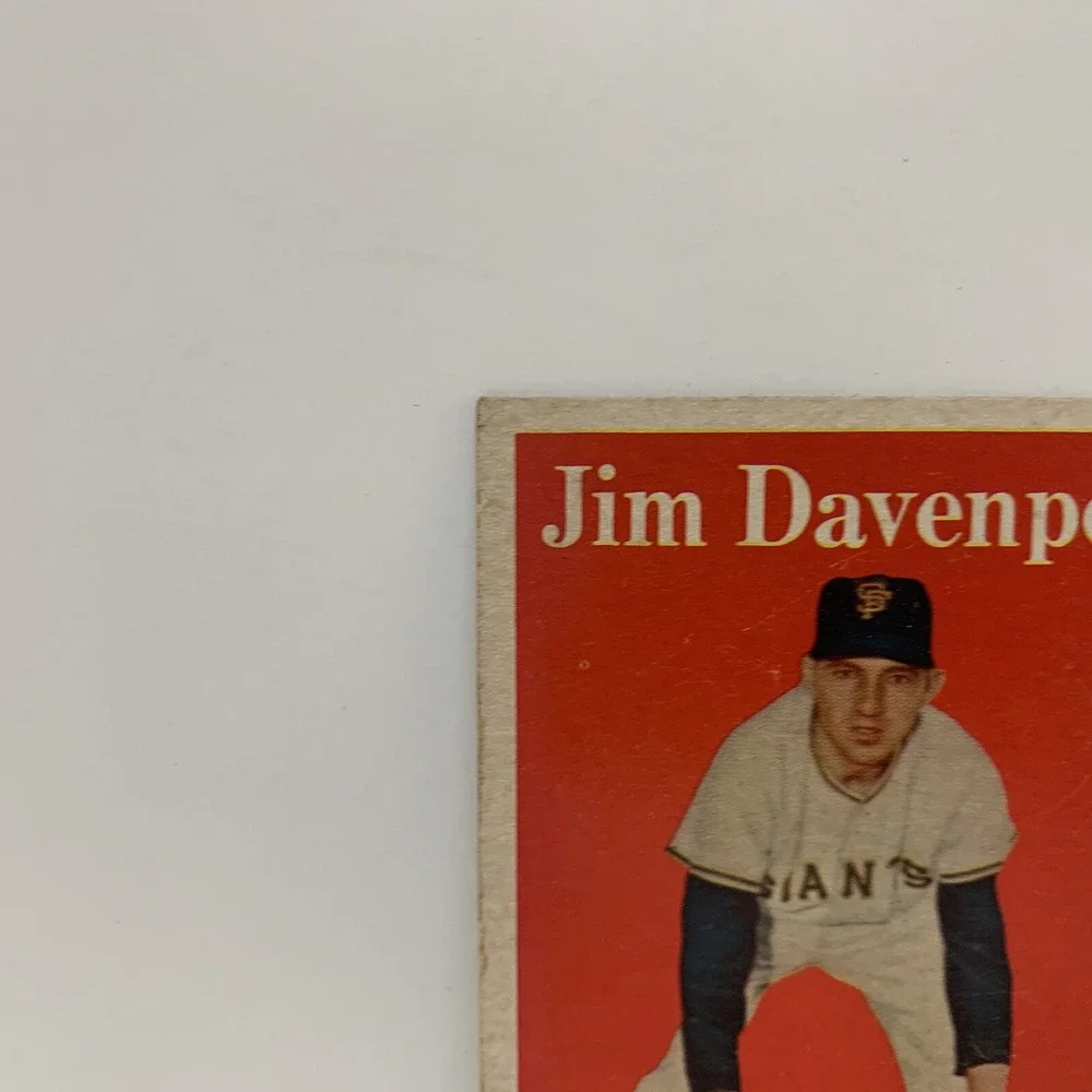 JIM DAVENPORT ROOKIE CARD, San Francisco Giants, #413, 1958 Topps Baseball